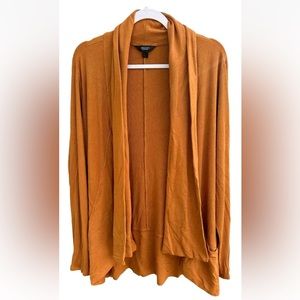 Simply Vera Wang Cardigan L Built in Chiffon Flyaway Open Front